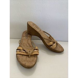 Tuscany Easy Street Made In Italy Brown sandals Shoes 9.5 M RARE HTF